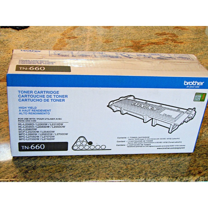 Brother Genuine TN660 High Yield Black Toner Cartridge NIB