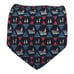 HERMES PARIS Blue SHIP SAILBOATS Printed Silk Tie France 56 / 3 .1/2 EX COND
