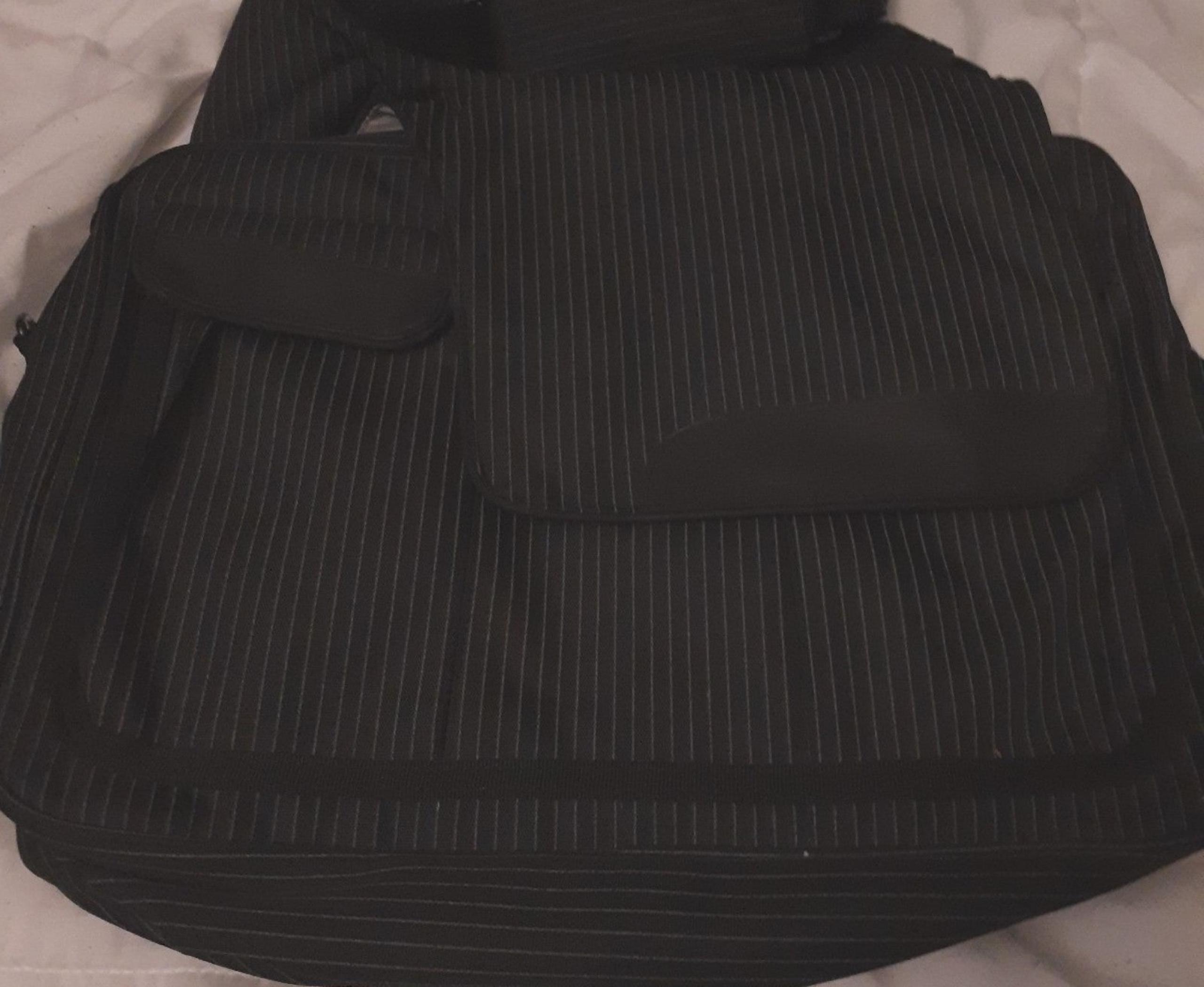 Diaper Dude Bag. Diaper Laptop Messenger Bag blk w stripes