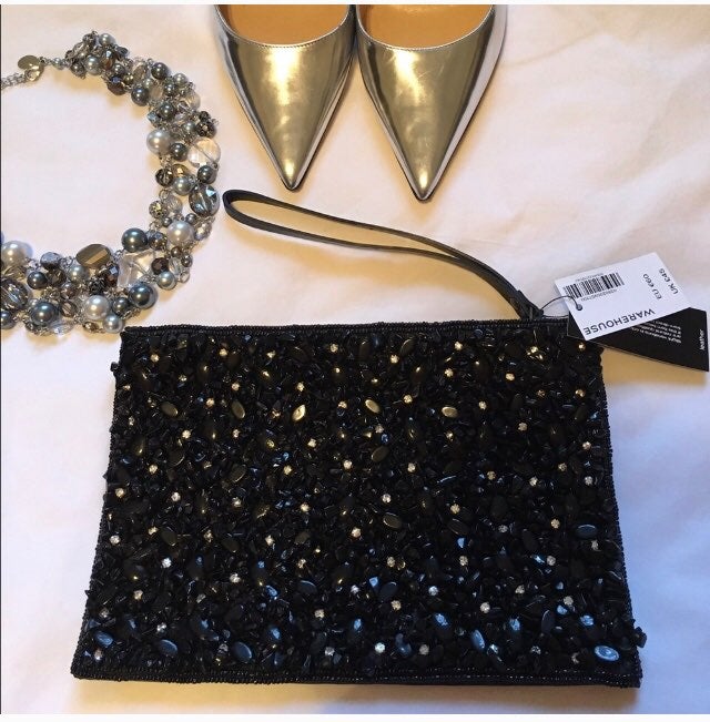 NWT Warehouse/ASOS Jeweled Clutch
