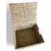Woven Water Hyacinth Storage Basket With Hinged Lid & Handles