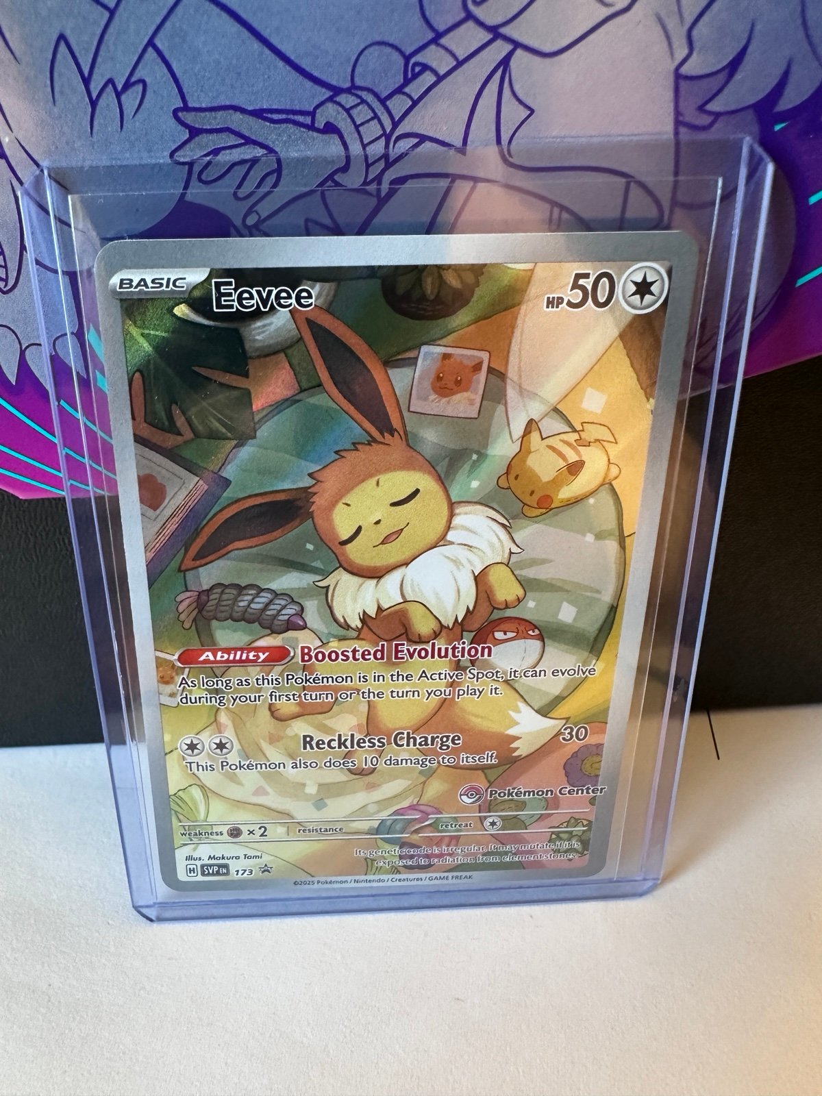 Pokemon Center Eevee Promo Prismatic Evolutions Eevee SVP 173 PC Stamped