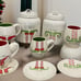 RAE DUNN ELF FEET CANISTER, MUG AND PLATE SET (will divide)