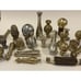 Vtg Huge Lot Antique Gold Tone Cane Handle Topper Ornate Silver Tone