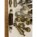 Vtg Huge Lot Antique Gold Tone Cane Handle Topper Ornate Silver Tone