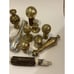Vtg Huge Lot Antique Gold Tone Cane Handle Topper Ornate Silver Tone