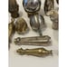 Vtg Huge Lot Antique Gold Tone Cane Handle Topper Ornate Silver Tone