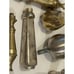 Vtg Huge Lot Antique Gold Tone Cane Handle Topper Ornate Silver Tone