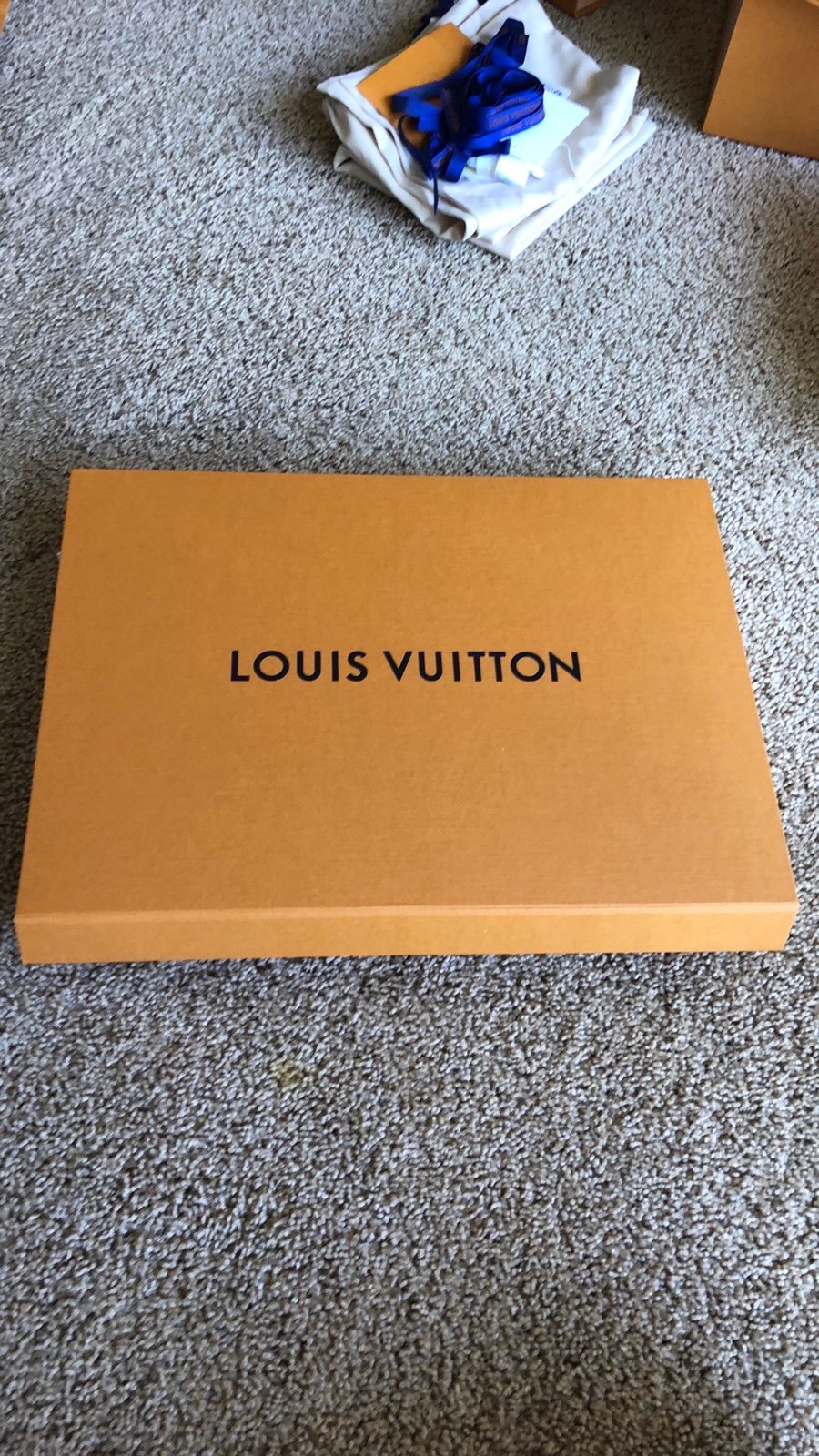 Louis Vuitton Box with blue ribbon