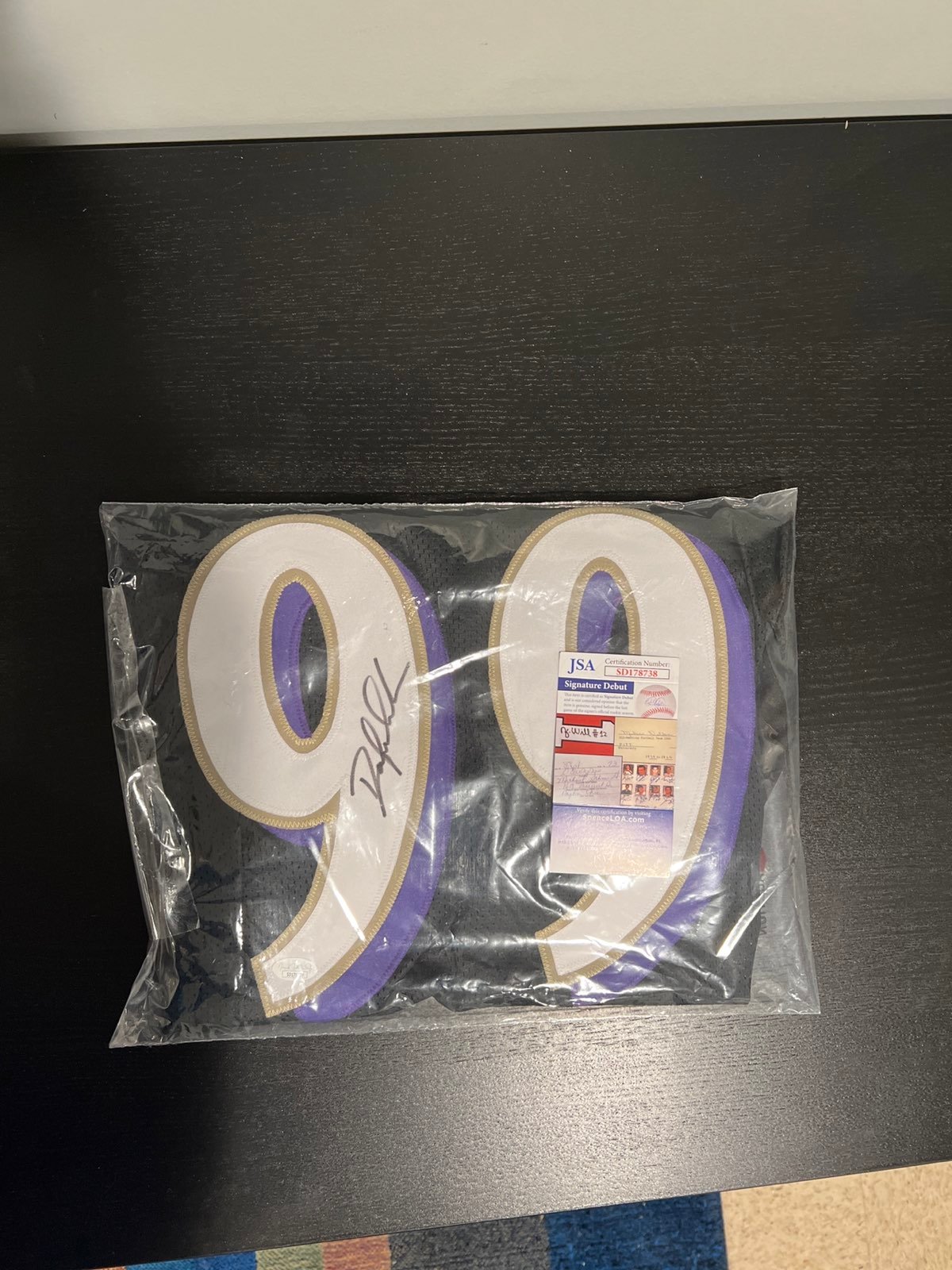 Odafe Oweh Signed NFL Jersey JSA Signature Debut #SD178738 Baltimore Ravens