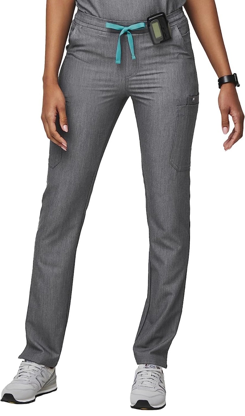 FIGS Graphite Gray YOLA Skinny Scrub Cargo