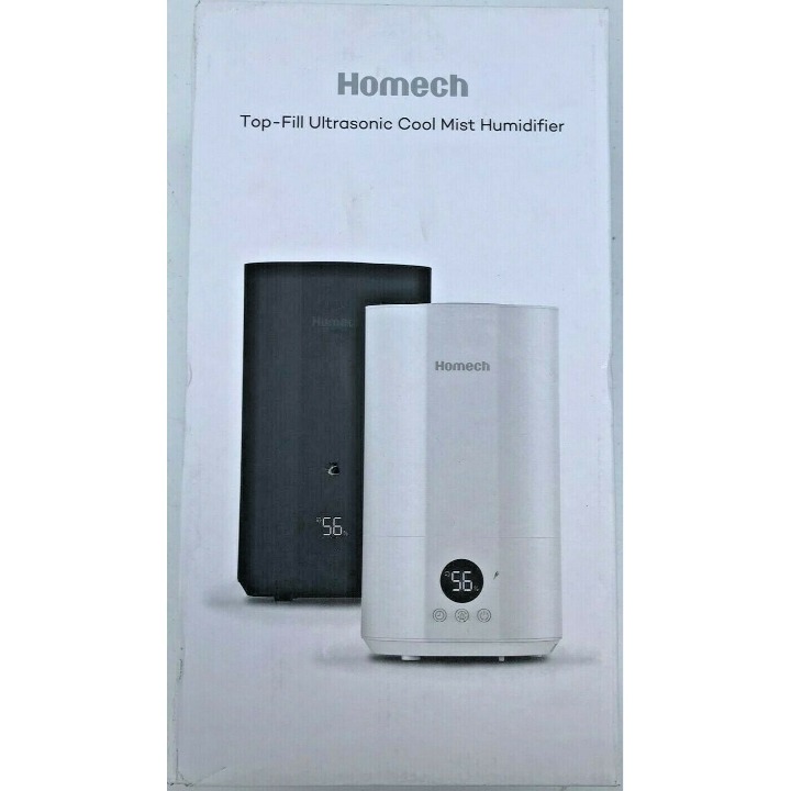 Homech White Digital Display HM AH005 Top Fill Ultrasonic Cool Mist Humidifier