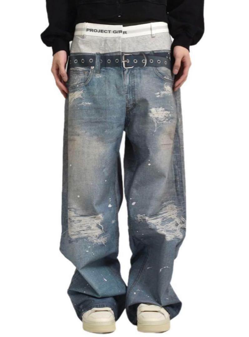 2025新作モデル G/R PROJECT TROMPE-L'IL BLUE PANTS DENIM パンツ
