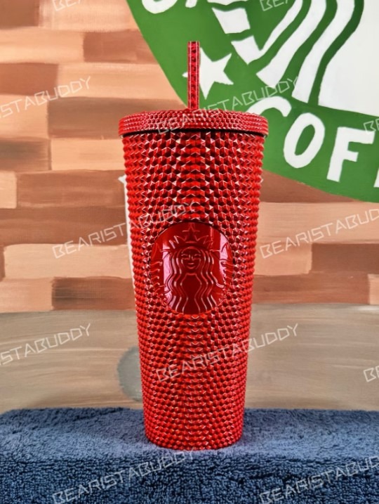 Starbucks Mexico Chrome Red Studded