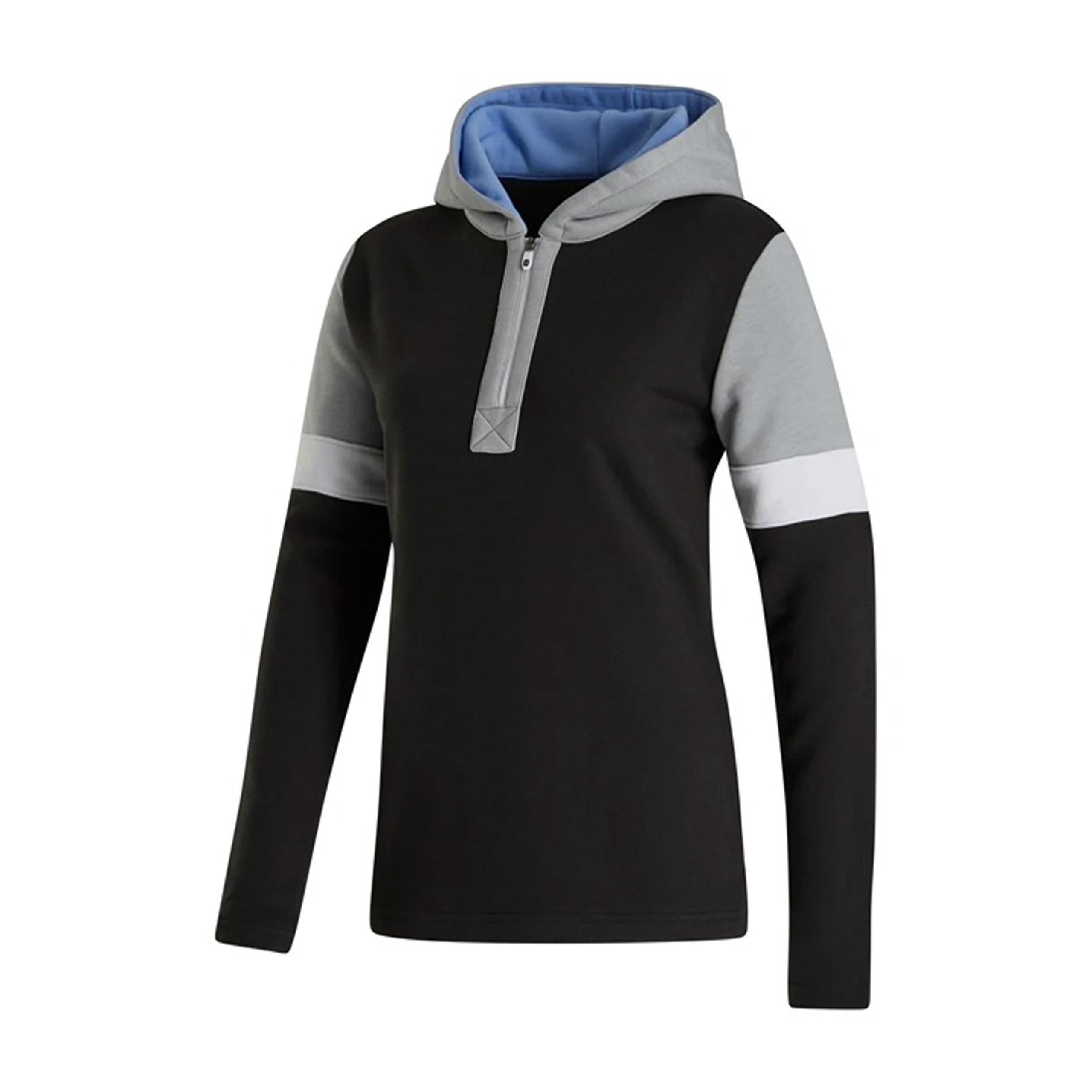 Footjoy Women's Size 2XL Black Half-Zip Blocked Pullover Golf Hoodie Sweatshirt
