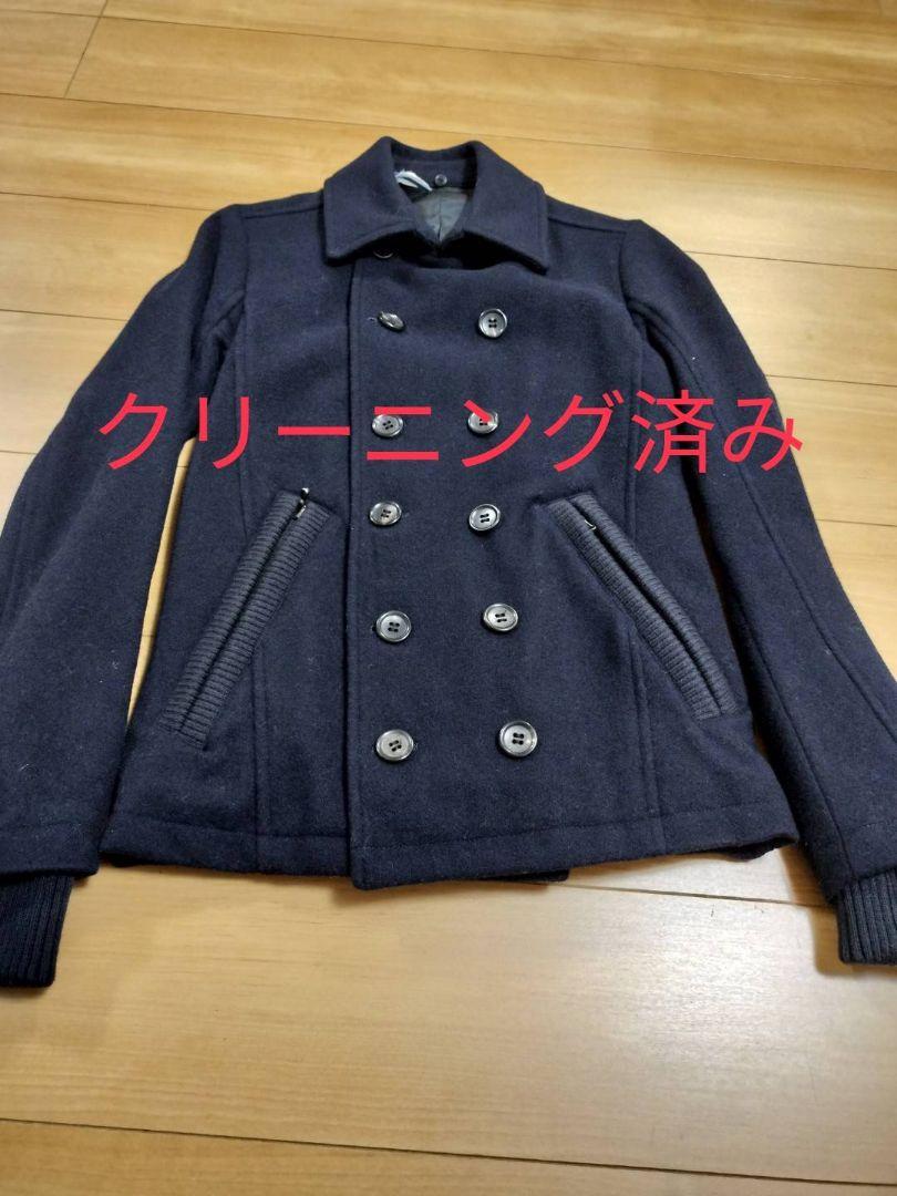 SHELLAC Shellac Navy Double-Button Coat, Cleaned, Size 44
