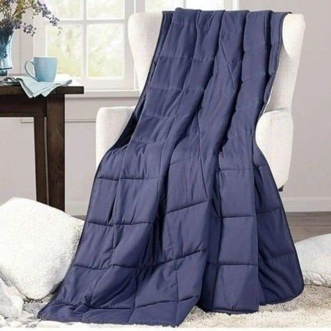 Dearfoams Solid 15lb Weighted Blanket 60 x 80 (Queen)