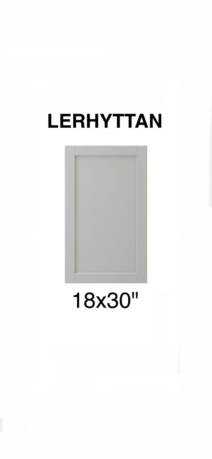 IKEA LERHYTTAN 18x30” door gray 604.615.93