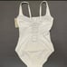 MICHAEL KORS BACK LACE UP ONE PIECE SWIMSUIT WHITE SWIMWEAR SIZE 8, 14 new!!!