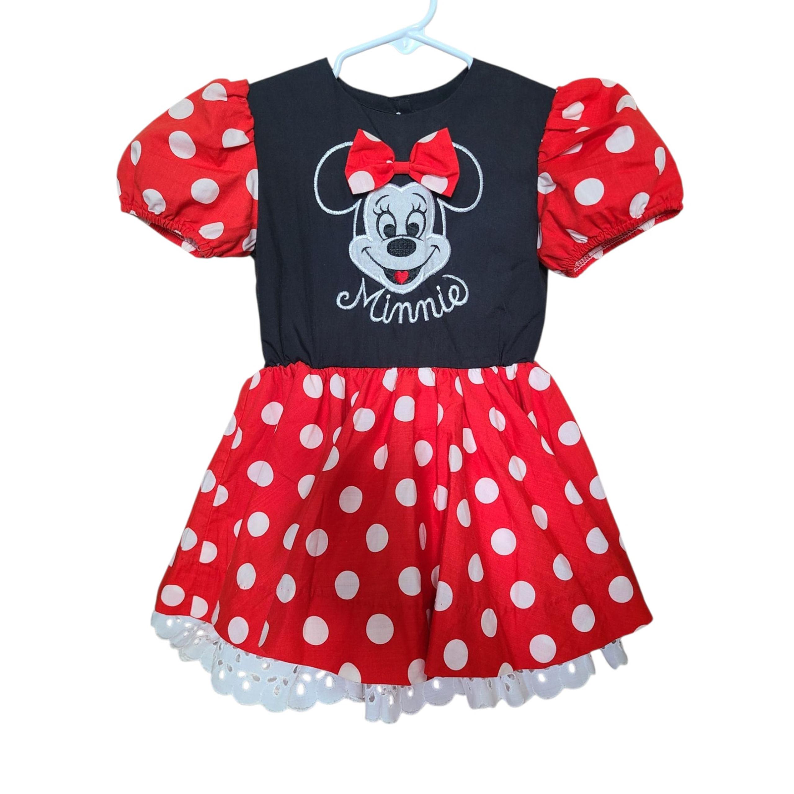 Walt Disney Girls Minnie Mouse Dress Costume Vintage Size 4