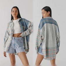 BDG Urban Outfitters UO Ted Patchwork Flannel