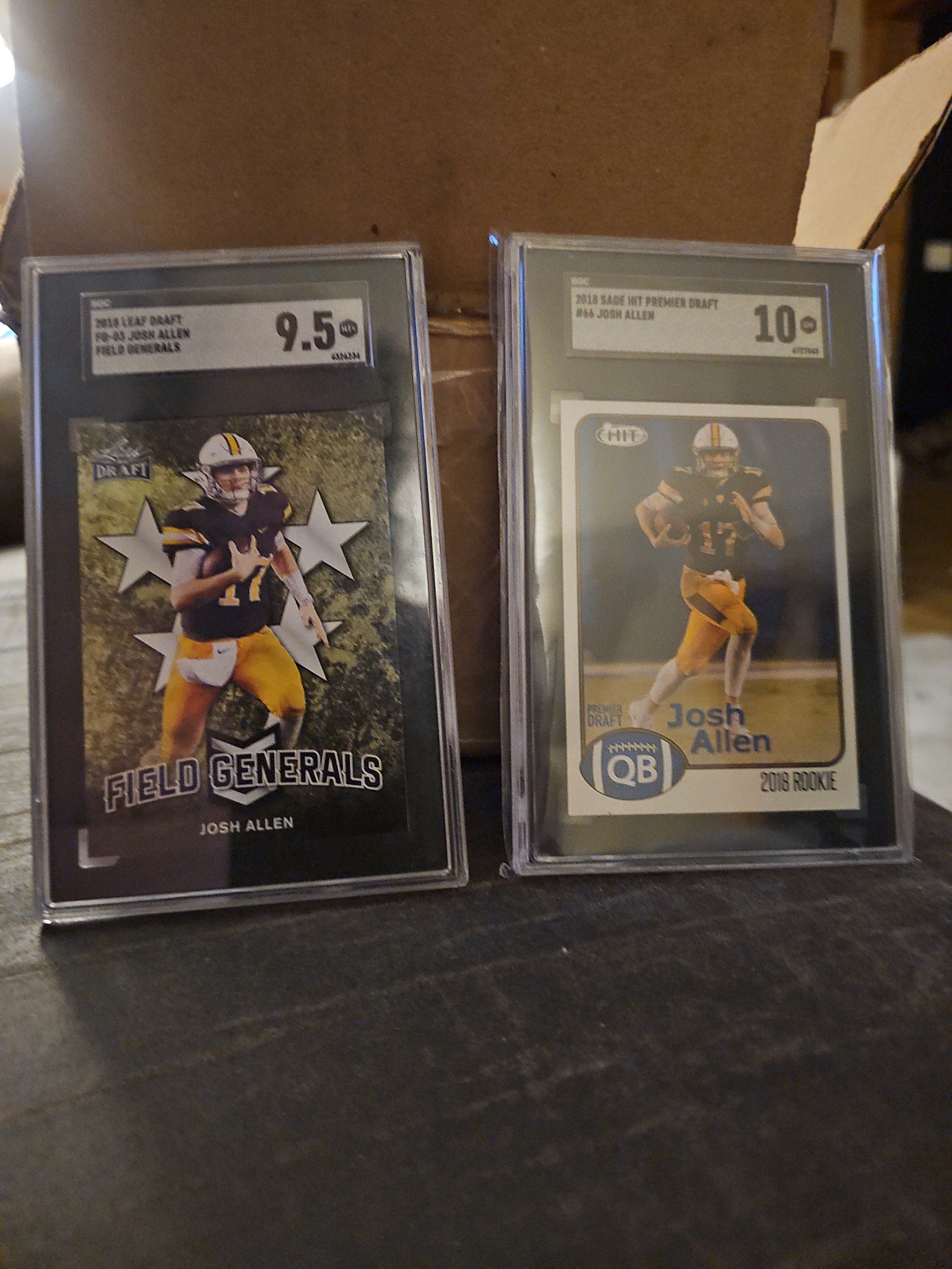 2 josh allen rookie cards rc graded sgc10 gmt10