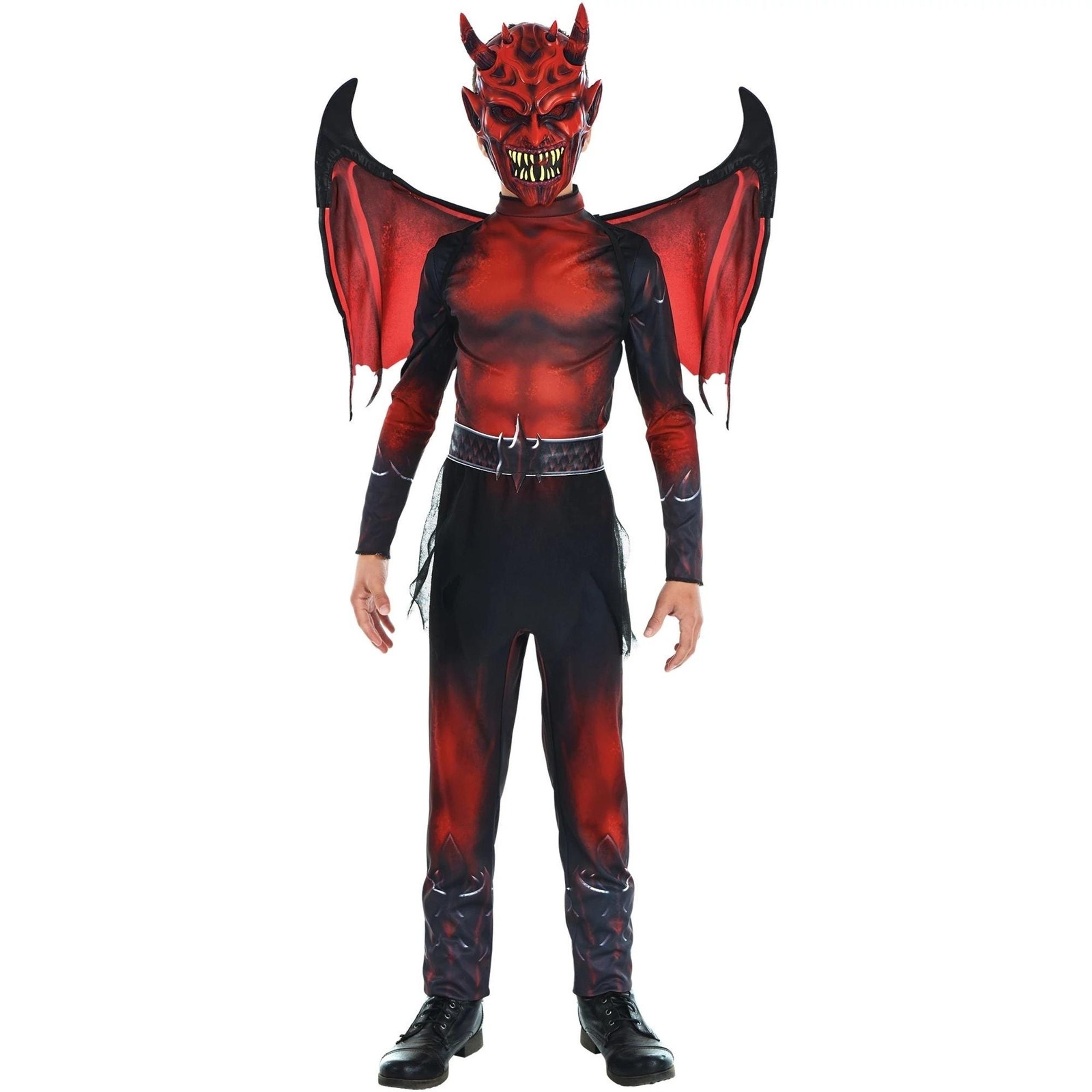 NEW Kids' Devil Halloween Costume Scary Boys Red Black size medium 8-10 - Amscan