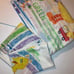 Vintage Sesame Street Muppets Learning Colors Twin Flat Bedsheet & 2 Pillow Case