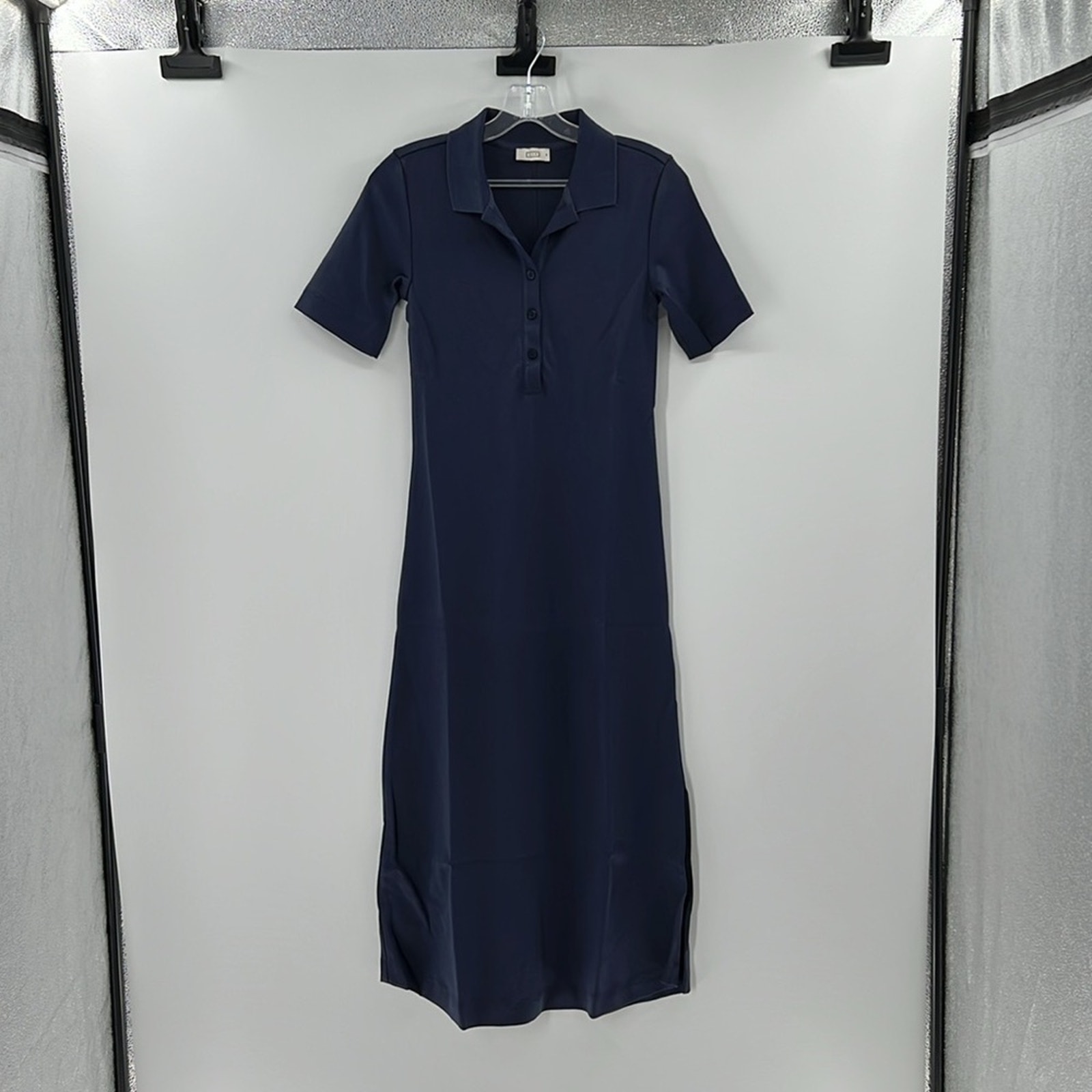 AYR Women's The Scout Short Sleeve Polo Midi Dress - Navy - XS - NWT