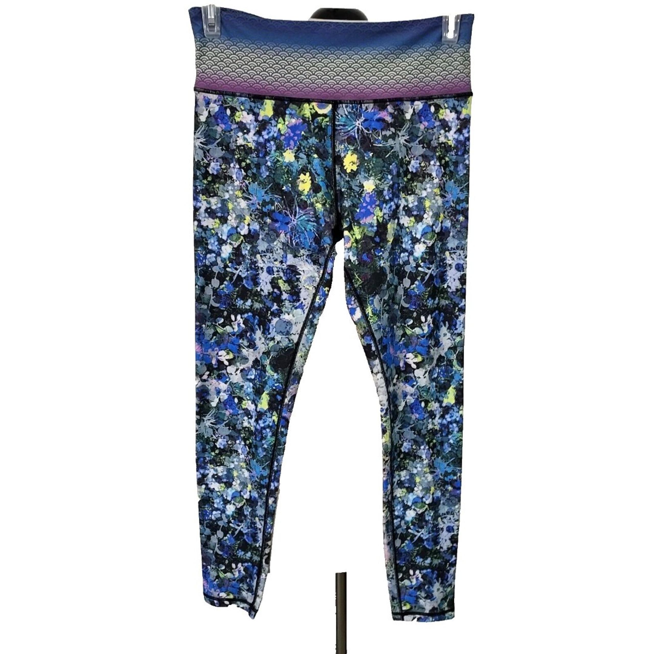 Nanette Lepore Floral Ankle Leggings Womens Large Comfy Soft Stretch Activewear