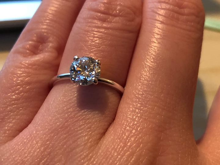 Sparkling Engagement Moissanite Ring
