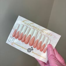 Classic French tip press on nails