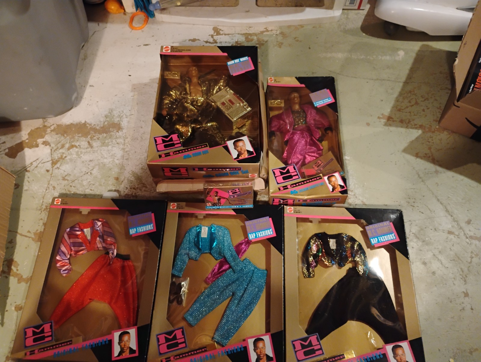 Vintage lot of m.c hammer doll and outfits