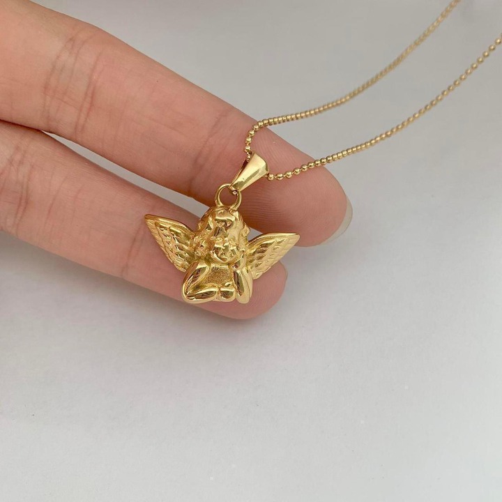 Baby angel necklace bread necklace