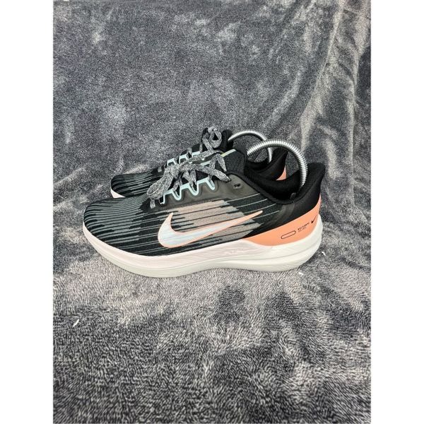 Nike Womens Air Winflo 9 Black Running Shoes Sneakers Size 9