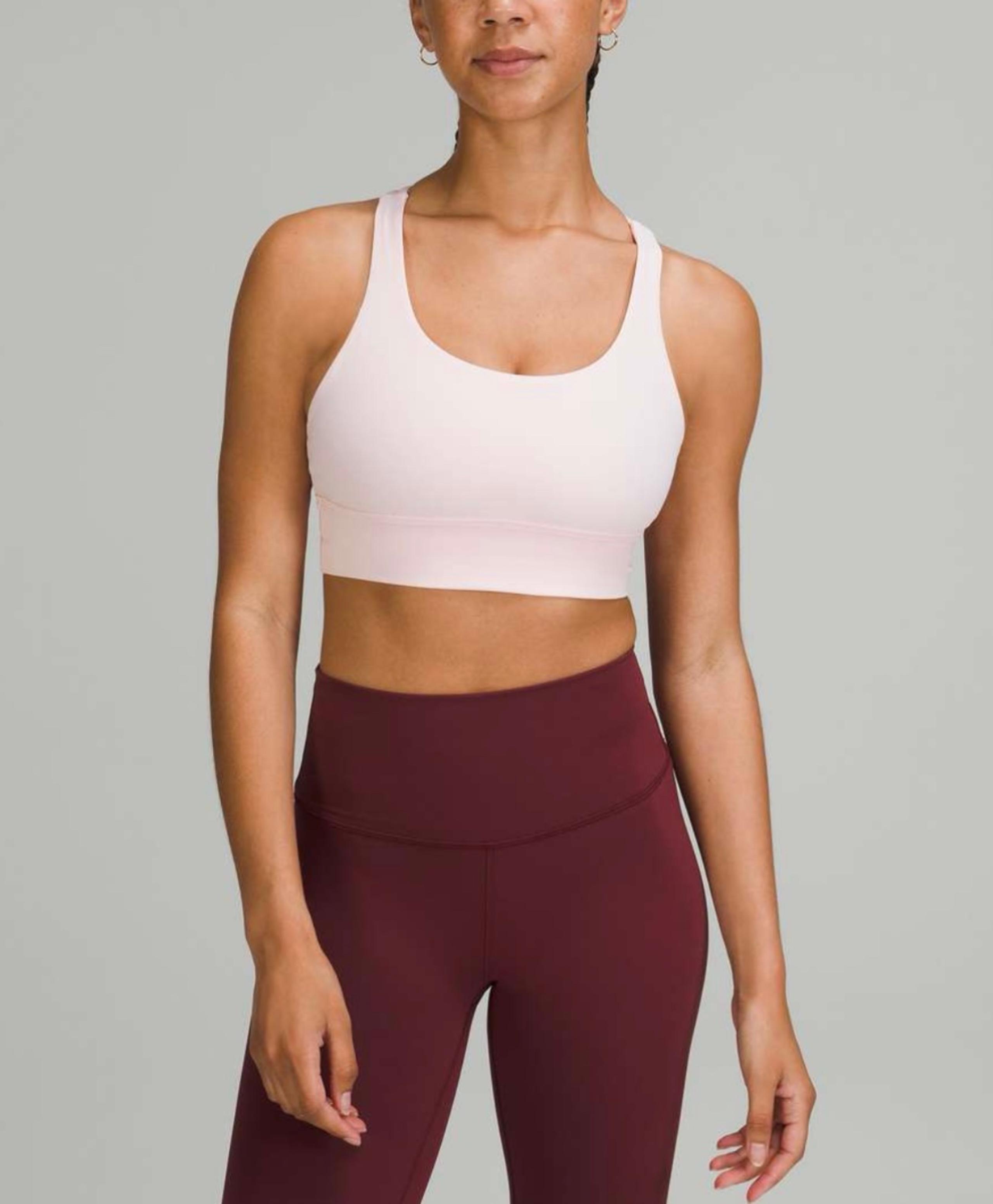 Lululemon Energy Longline Bra *Medium Support, B–D Cups Size 8 Pink