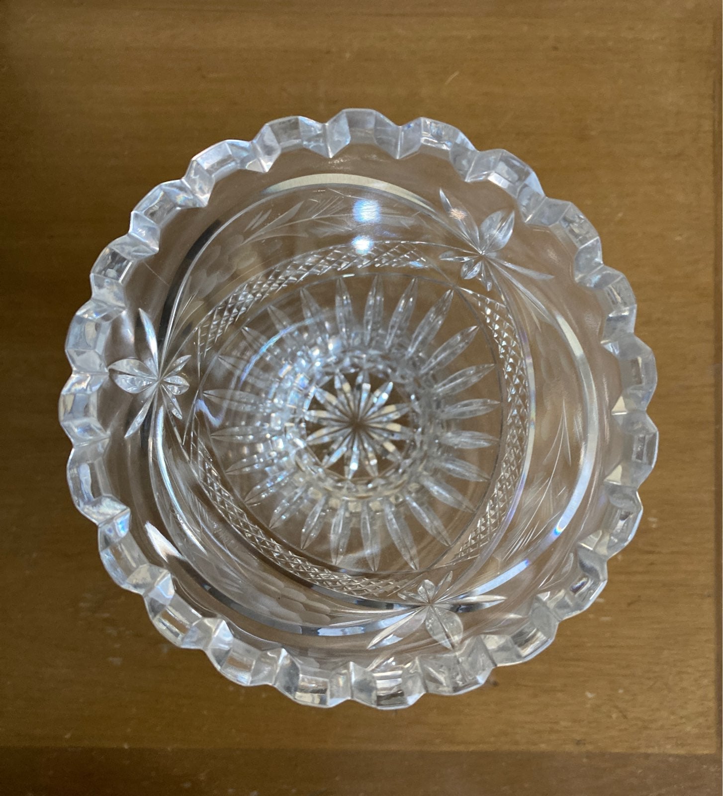 Rare Lausitzer Saw-Toothed Crystal Vase