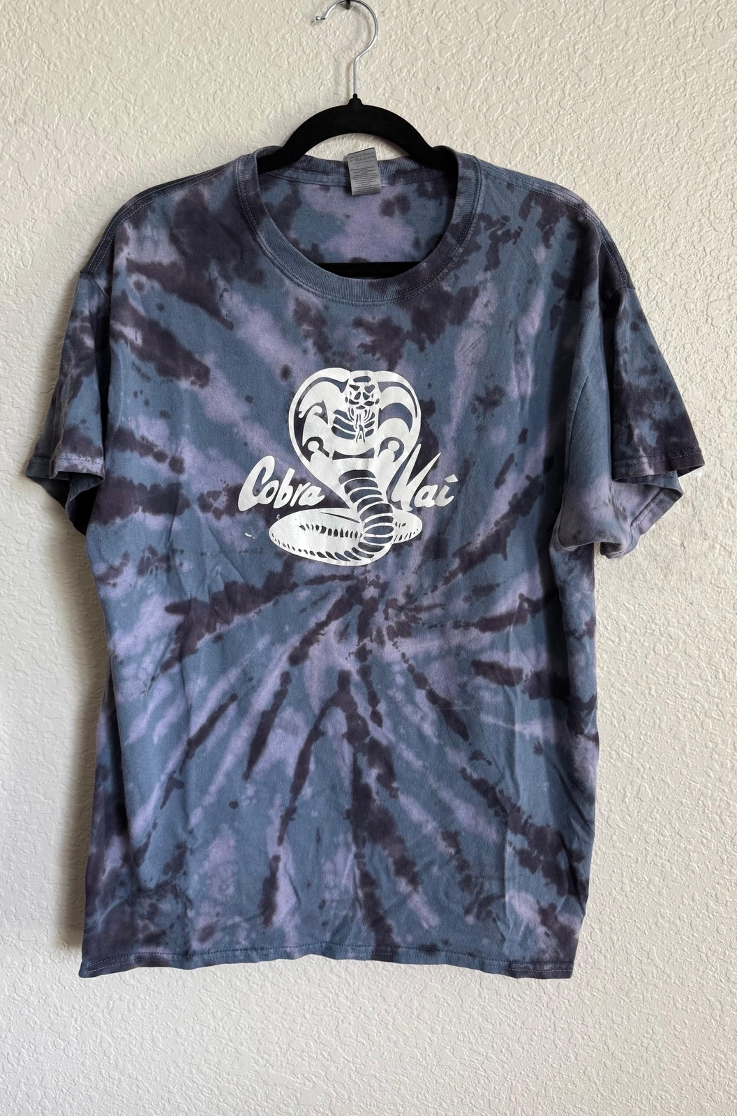 Custom Tie Dye Cobra Kai Gildan T-Shirt- Men’s Size L