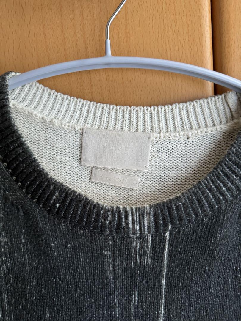yoke/22SS/Printed Cotton Crewneck Vest