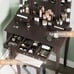 Makeup Vanity Desk Stool Set with LED Lights & Mirror Dressing Table 5 Drawers