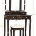 Makeup Vanity Desk Stool Set with LED Lights & Mirror Dressing Table 5 Drawers
