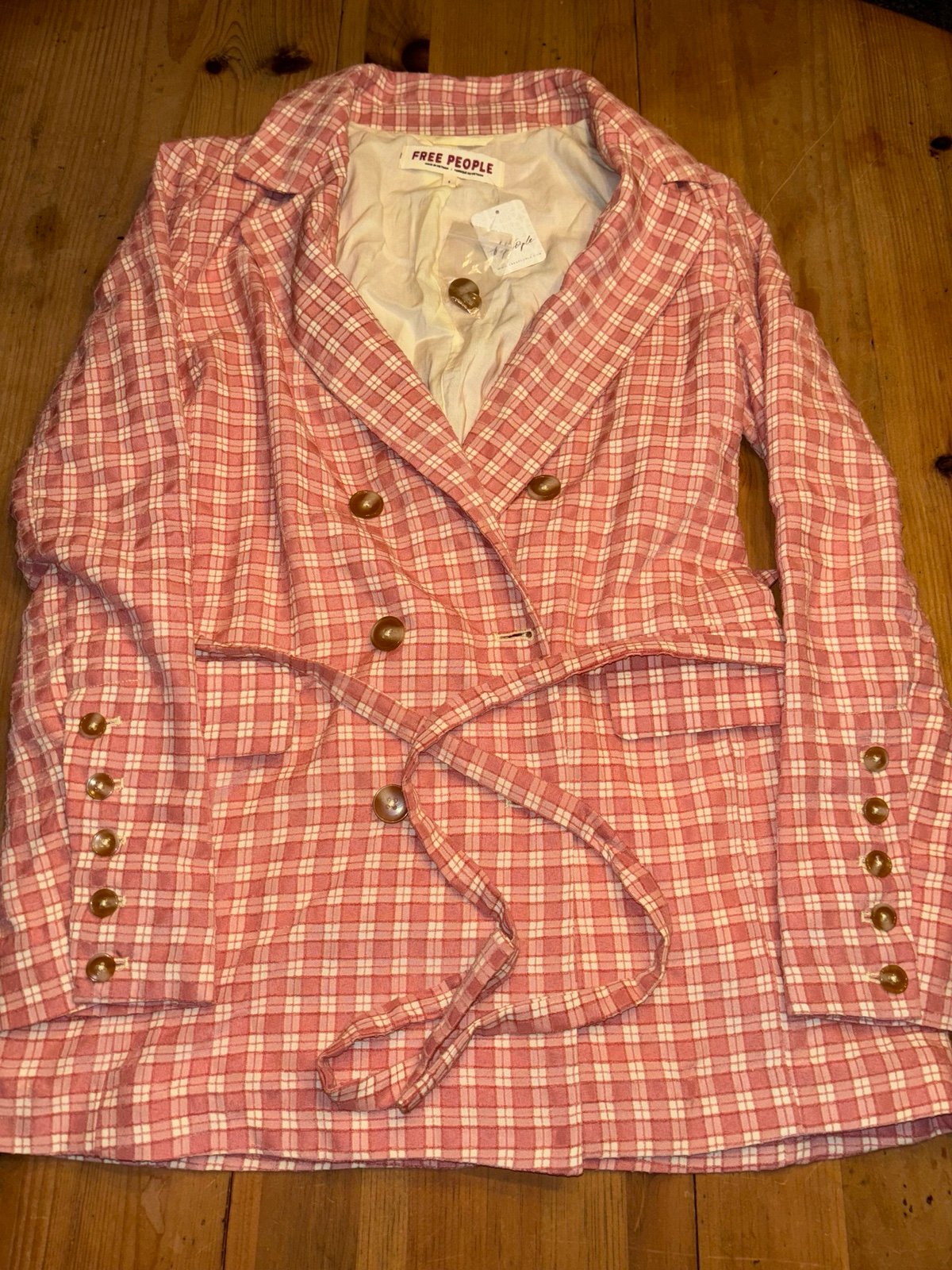 Free People Olivia Gingham Blazer
