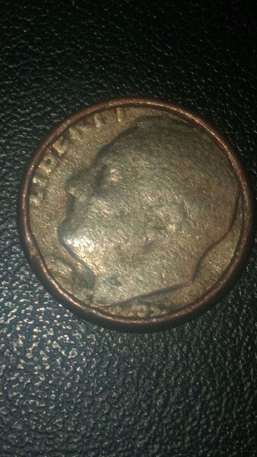 Rare dime struck on penny planquet