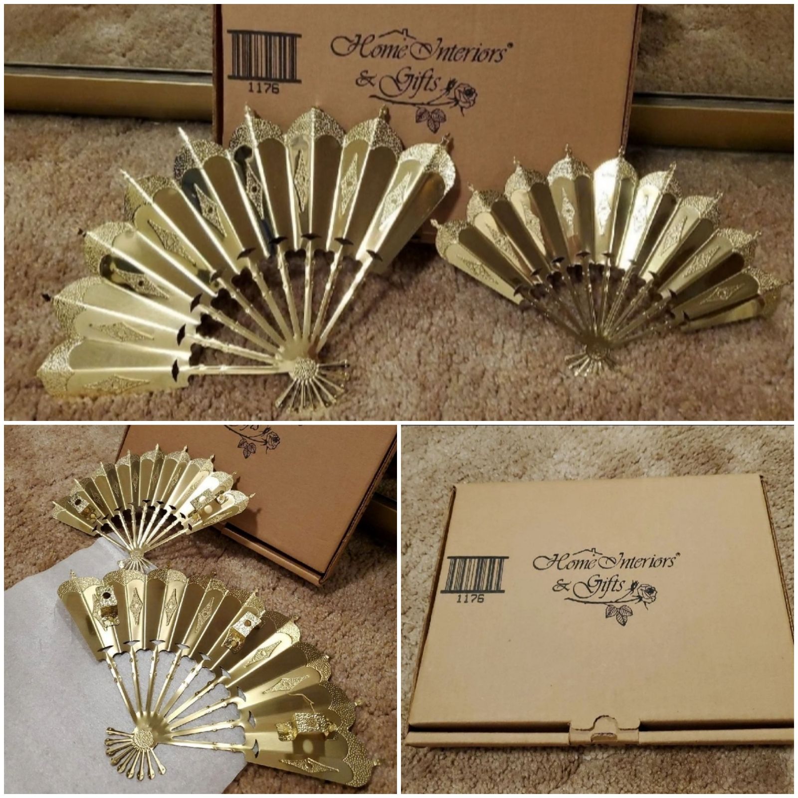 Vintage Brass Fan SET/NEW