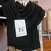 Naked Wardrobe Fold Over Off the Shoulder Sweater Top, Black NWT