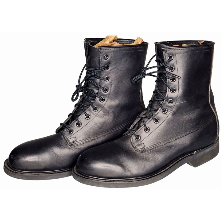1992 Wolverine World Wide Black Boots Steel Toe Military Combat Size 8 R NOS Vtg