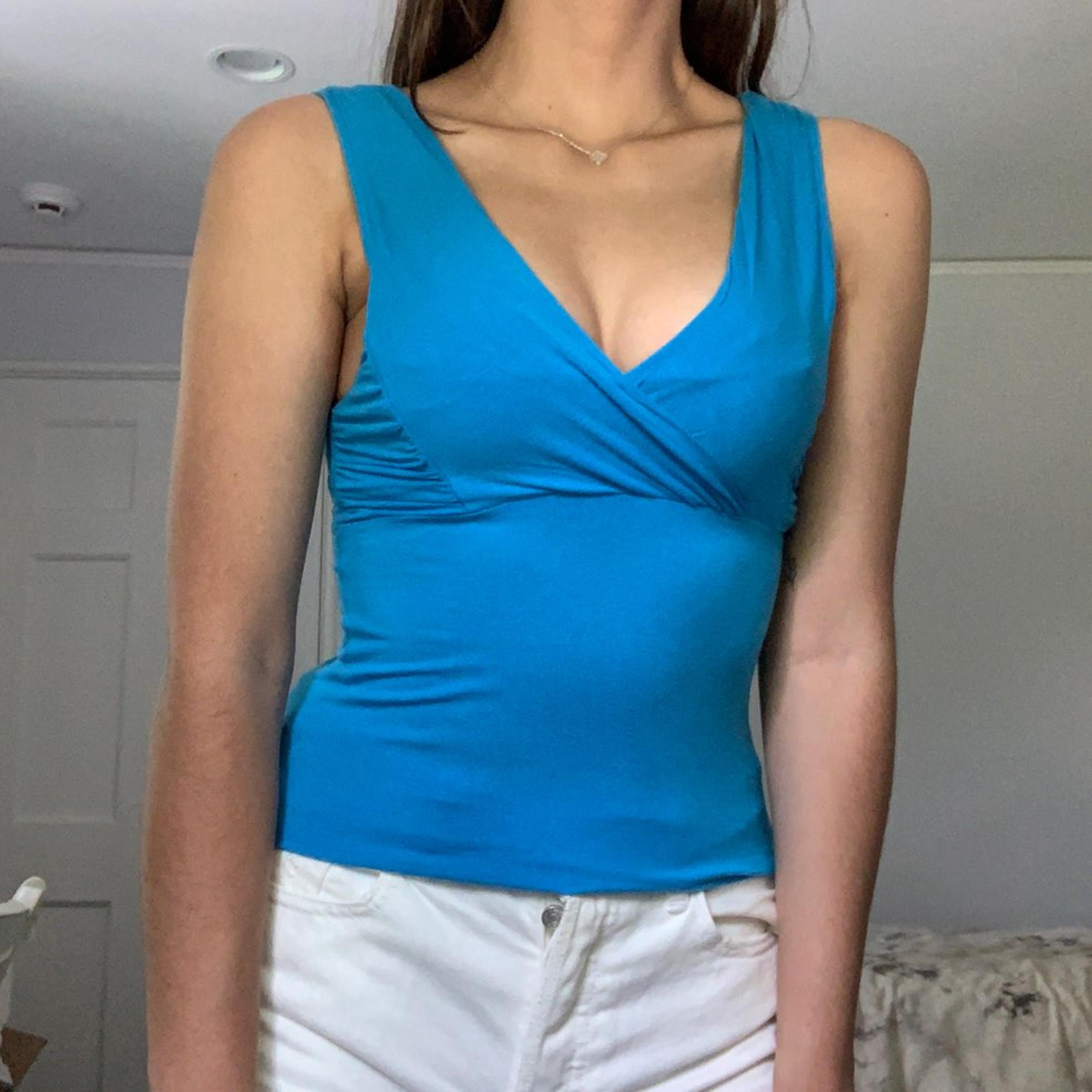 Victorias Secret blue v-neck tank top