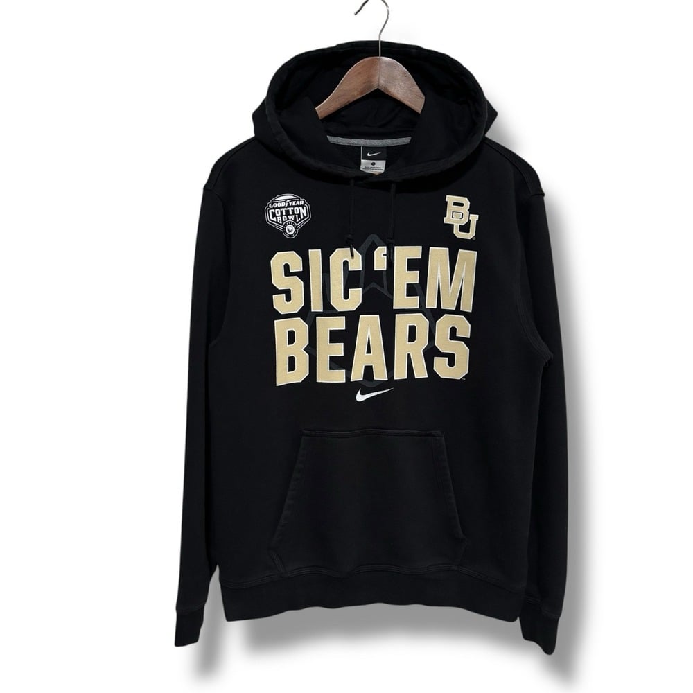 Nike Men's Baylor Bears Sic Em Graphic Pullover Hoodie Size Medium 21.5 x 27.5