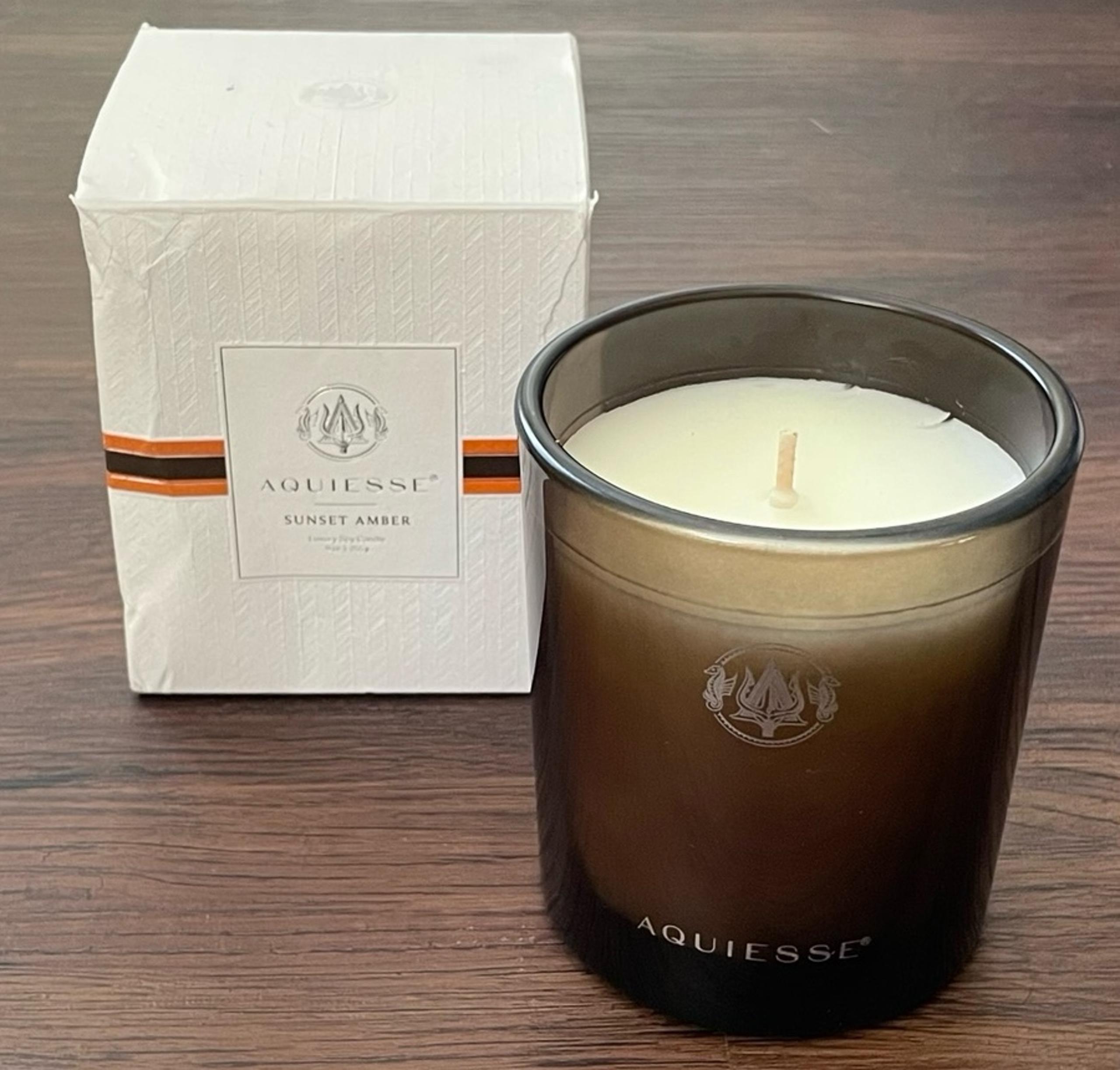 AQUIESSE Sunset Amber Luxury Soy Candle 9oz Hand poured in USA