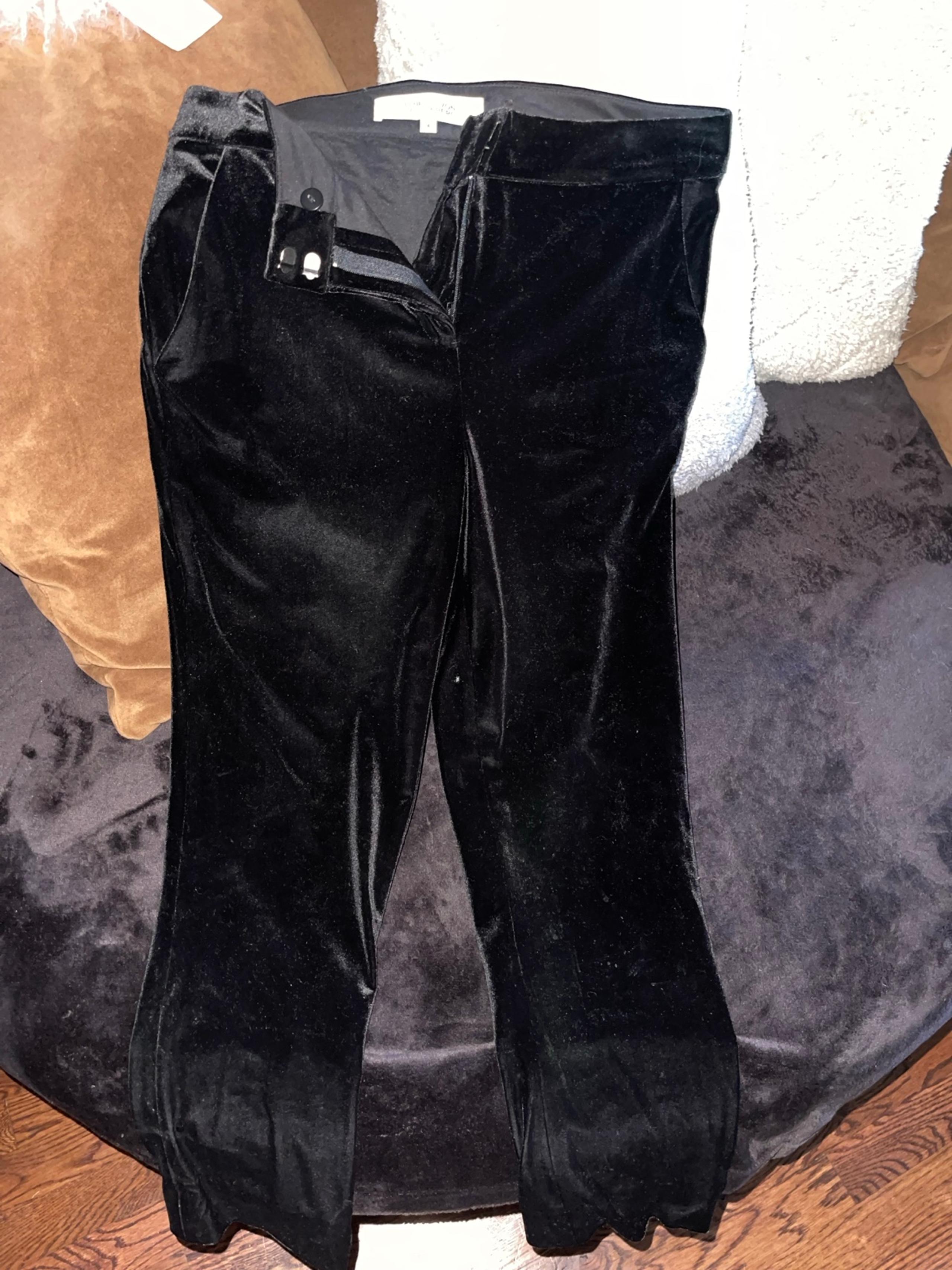Diane Von Furstenberg Velvet Skinny Ankle Dress Pants